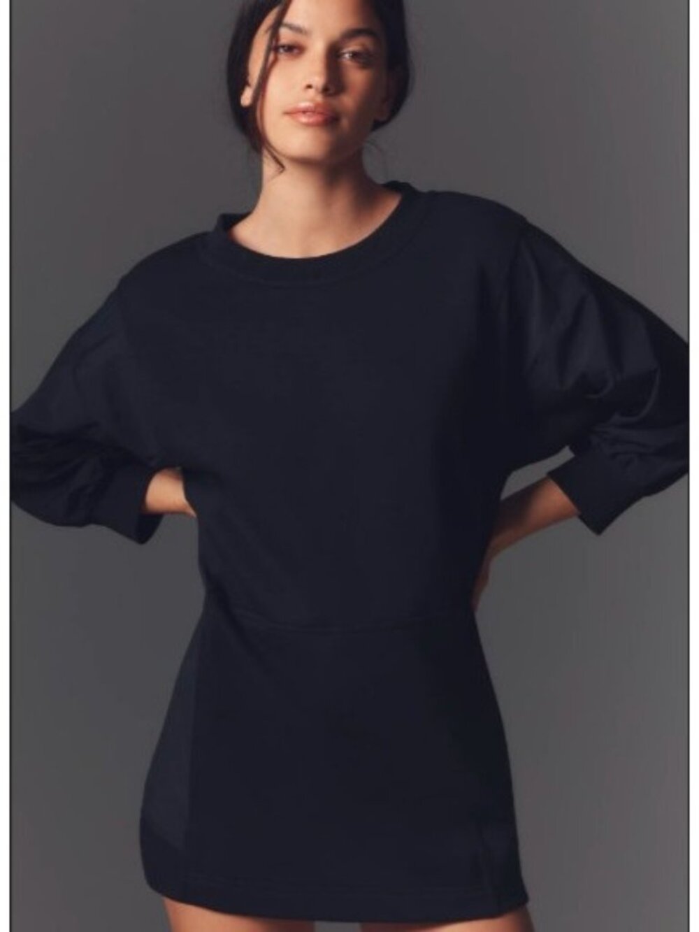 Daily Practice by Anthropologie Long Sleeve Relaxed Mini Dress Women's L Black